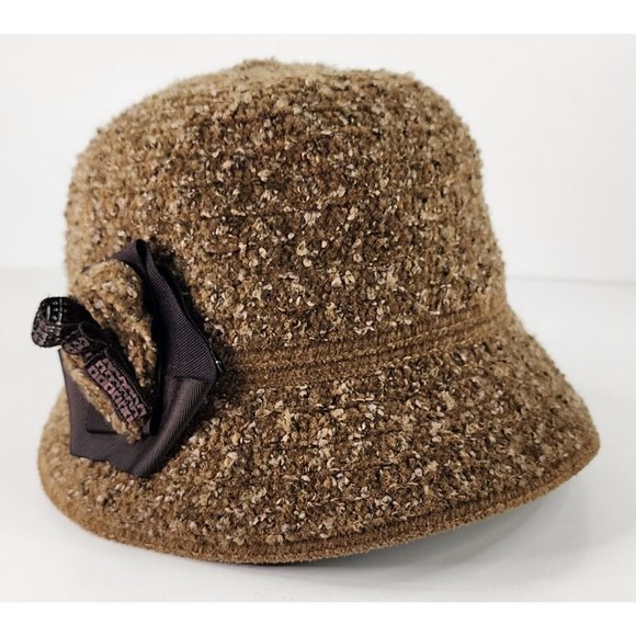 Betmar New York Bucket Hat Womens One Size Brown Bowler Derby Roll Grandma Core - Picture 5 of 13